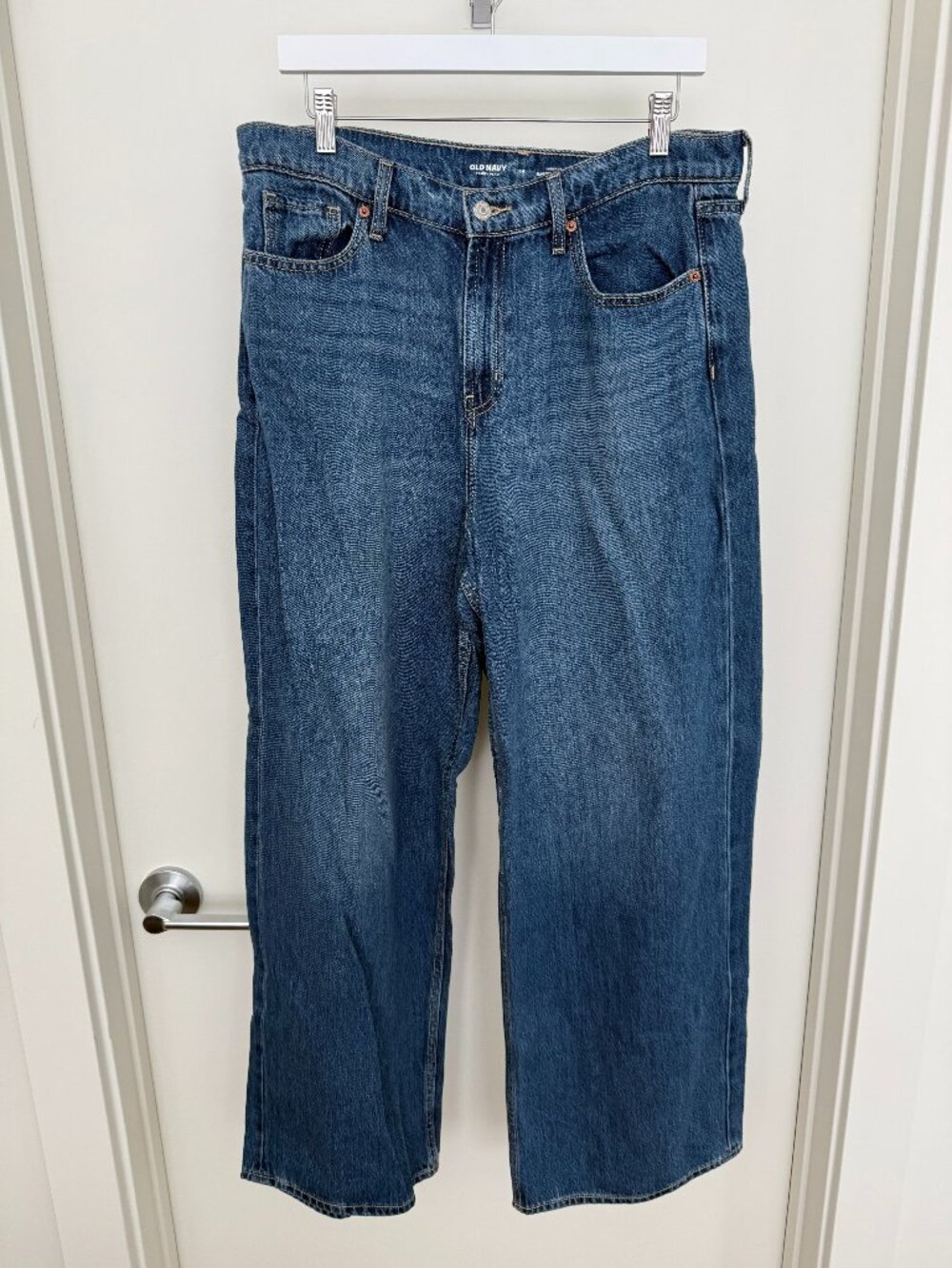 Old Navy Medium Wash High Rise Wide Leg Jeans Size 14